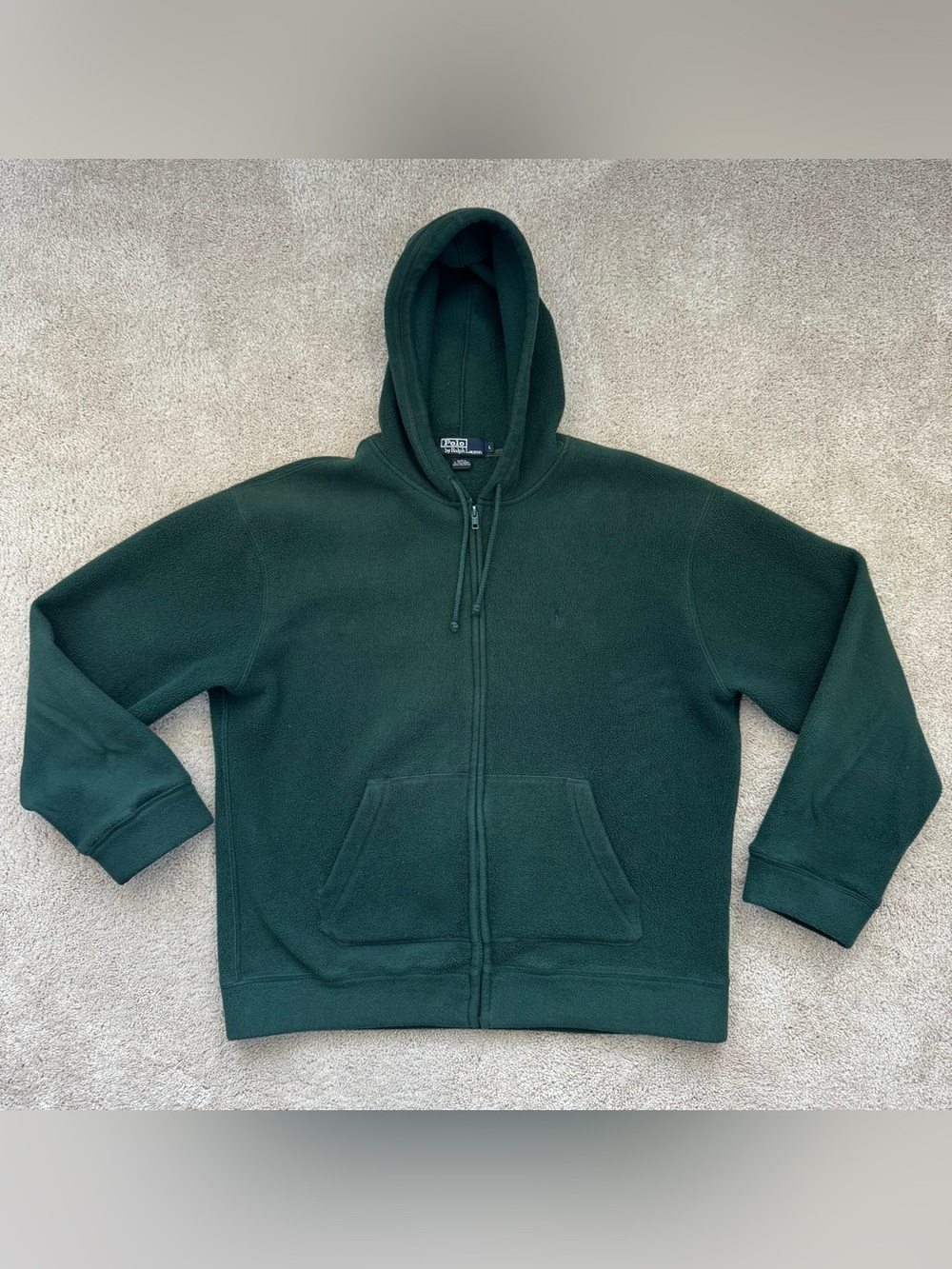 Polo Ralph Lauren Hoodie Full Zip Fleece Men Sz Large